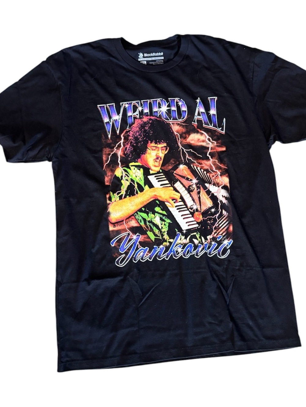 Black Graphic Short Sleeve Tee - Weird Al Yankovic